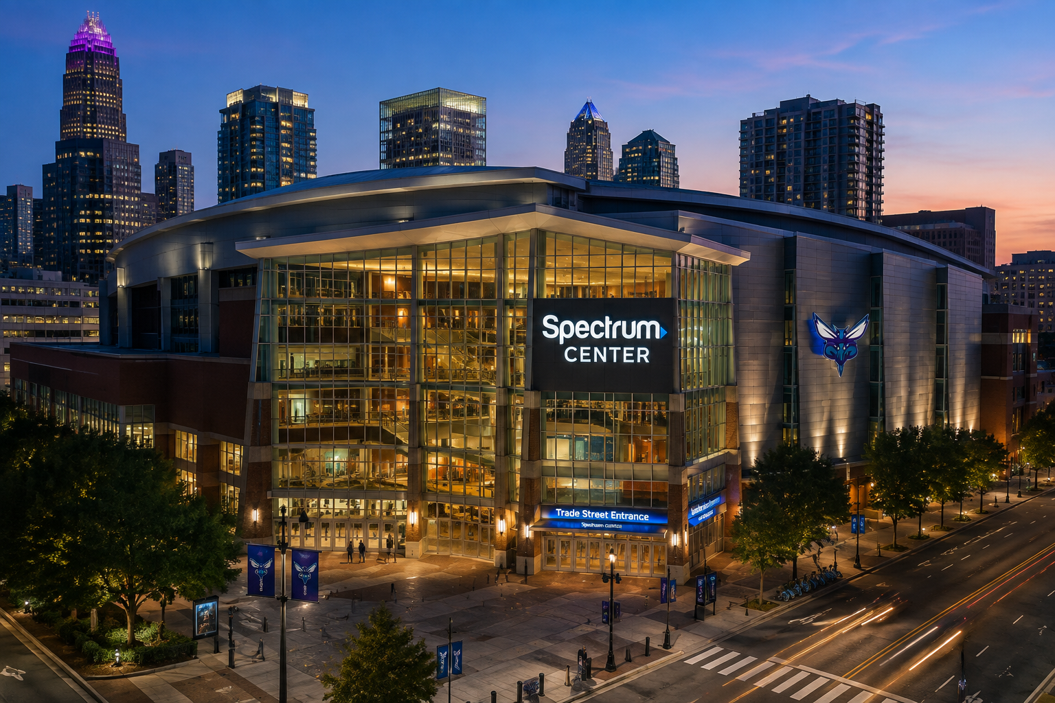 Spectrum Center — home of the Charlotte Hornets in Uptown Charlotte