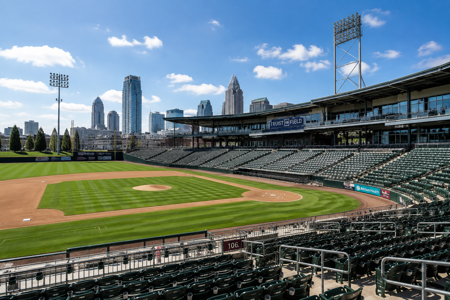 Truist Field — home of the Charlotte Knights minor league baseball in Uptown Charlotte
